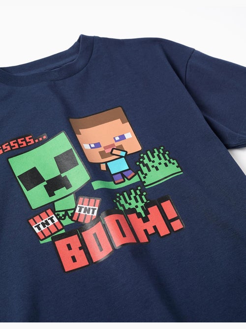 Camiseta de algodón con estampados de Minecraft - Kiabi