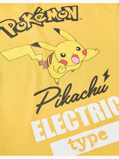 Camiseta de algodón con estampados de Pikachu en la parte delantera y trasera - Kiabi