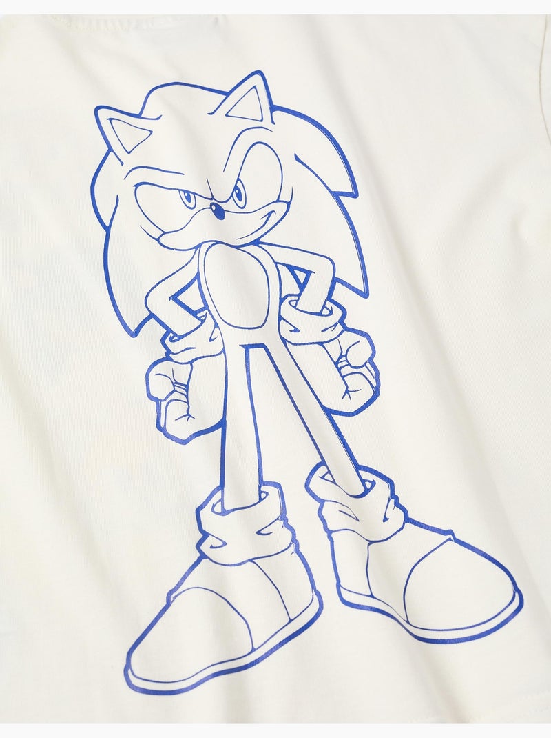 Camiseta de algodón con estampados de Sonic & Friends Blanco - Kiabi