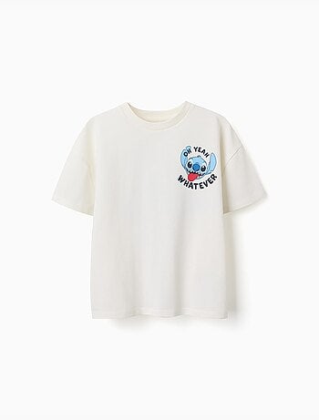 Camiseta de algodón con estampados de Stitch