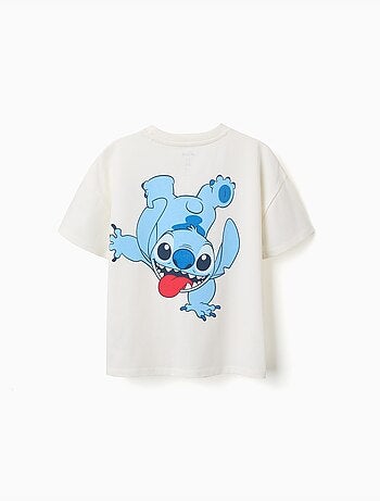 Camiseta de algodón con estampados de Stitch