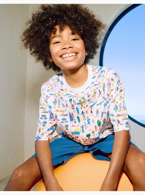 Camiseta de algodón con ilustración Carolina Celas x Zippy - Kiabi