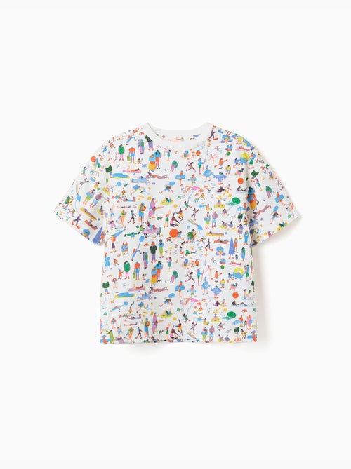 Camiseta de algodón con ilustración Carolina Celas x Zippy - Kiabi