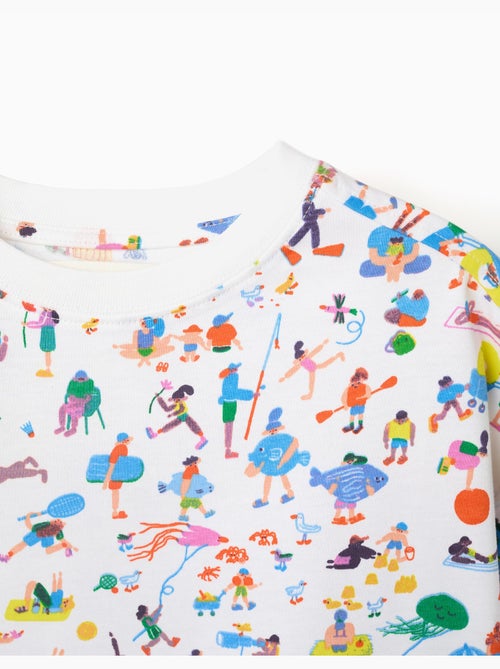 Camiseta de algodón con ilustración Carolina Celas x Zippy - Kiabi