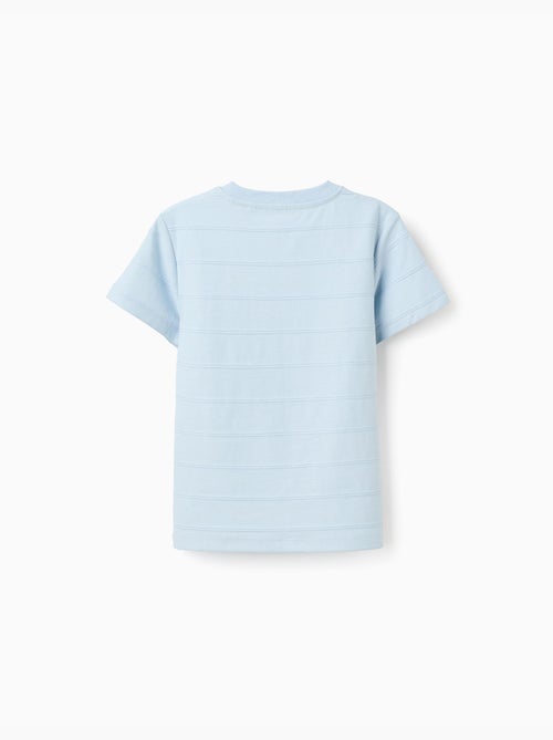 Camiseta de algodón con líneas en relieve y bolsillo - Kiabi