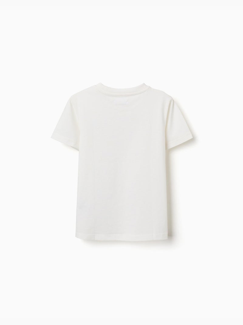 Camiseta de algodón con los Monstruos de las Emociones para colorear Blanco - Kiabi