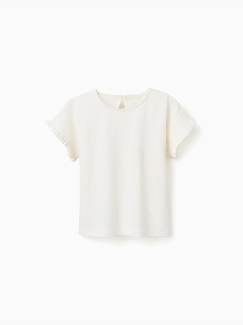 Camiseta de algodón con mangas con volantes - Kiabi