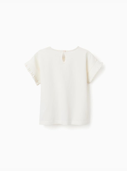 Camiseta de algodón con mangas con volantes - Kiabi