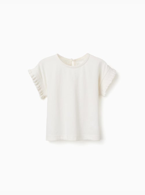 Camiseta de algodón con mangas con volantes - Kiabi