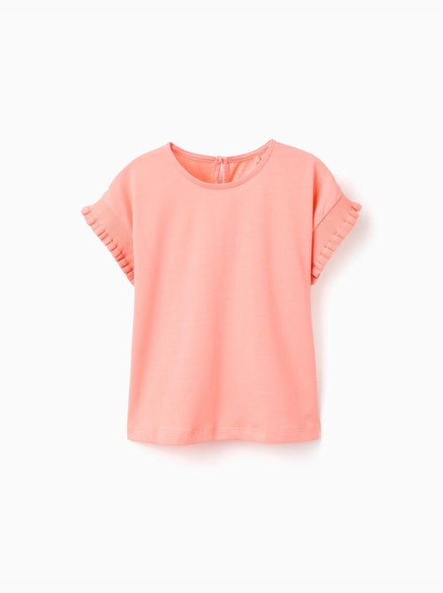 Camiseta de algodón con mangas con volantes - Kiabi