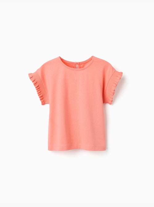 Camiseta de algodón con mangas con volantes - Kiabi