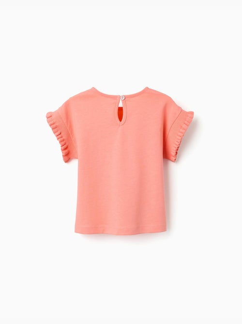 Camiseta de algodón con mangas con volantes - Kiabi