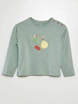 Camiseta de algodón con motivo