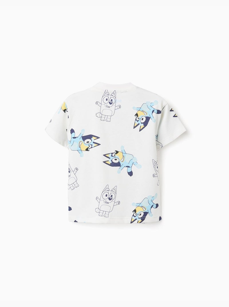 Camiseta de algodón con motivo de Bluey Blanco - Kiabi