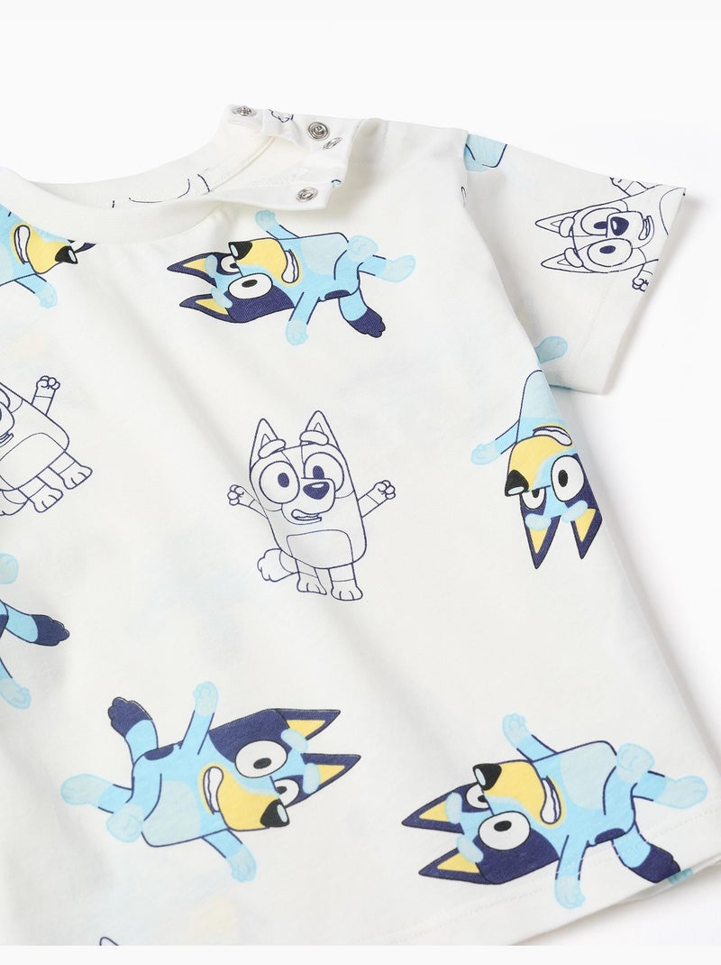 Camiseta de algodón con motivo de Bluey Blanco - Kiabi