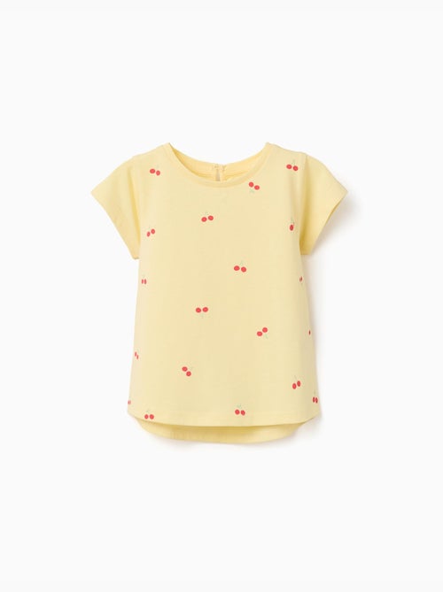 Camiseta de algodón con motivo de cereza - Kiabi
