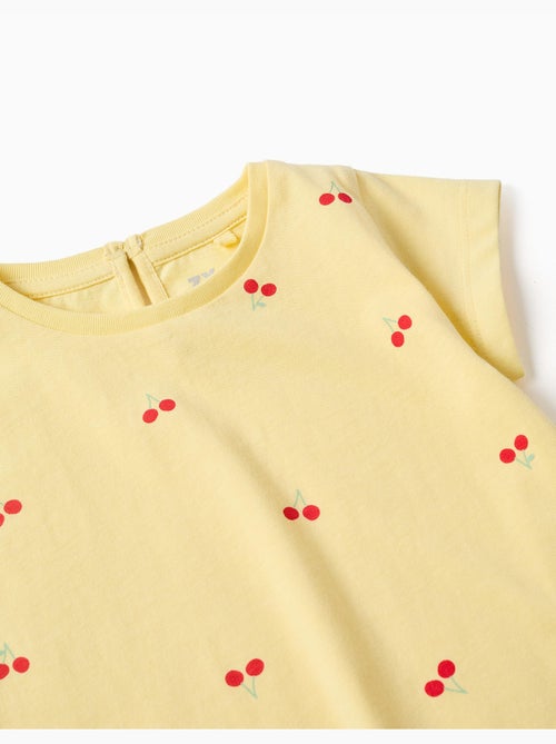 Camiseta de algodón con motivo de cereza - Kiabi