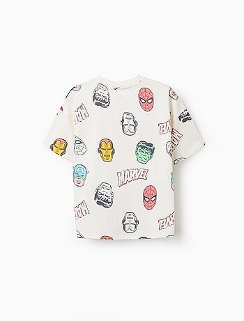 Camiseta de algodón con motivo de superhéroes de Marvel
