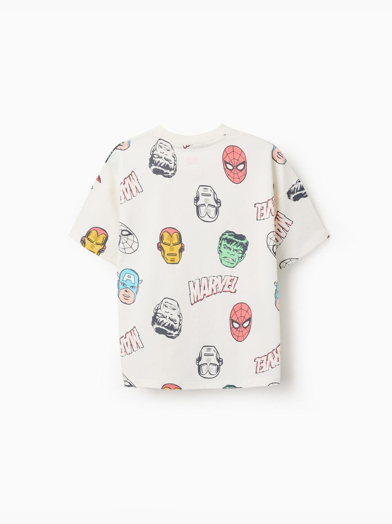 Camiseta de algodón con motivo de superhéroes de Marvel Beige claro - Kiabi