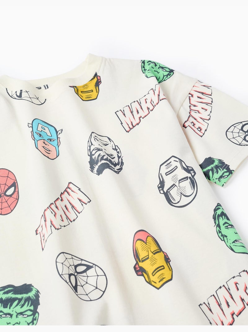 Camiseta de algodón con motivo de superhéroes de Marvel Beige claro - Kiabi