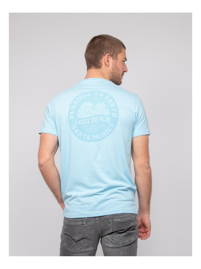 Camiseta de algodón con motivos NALIBIL Azul cielo - Kiabi