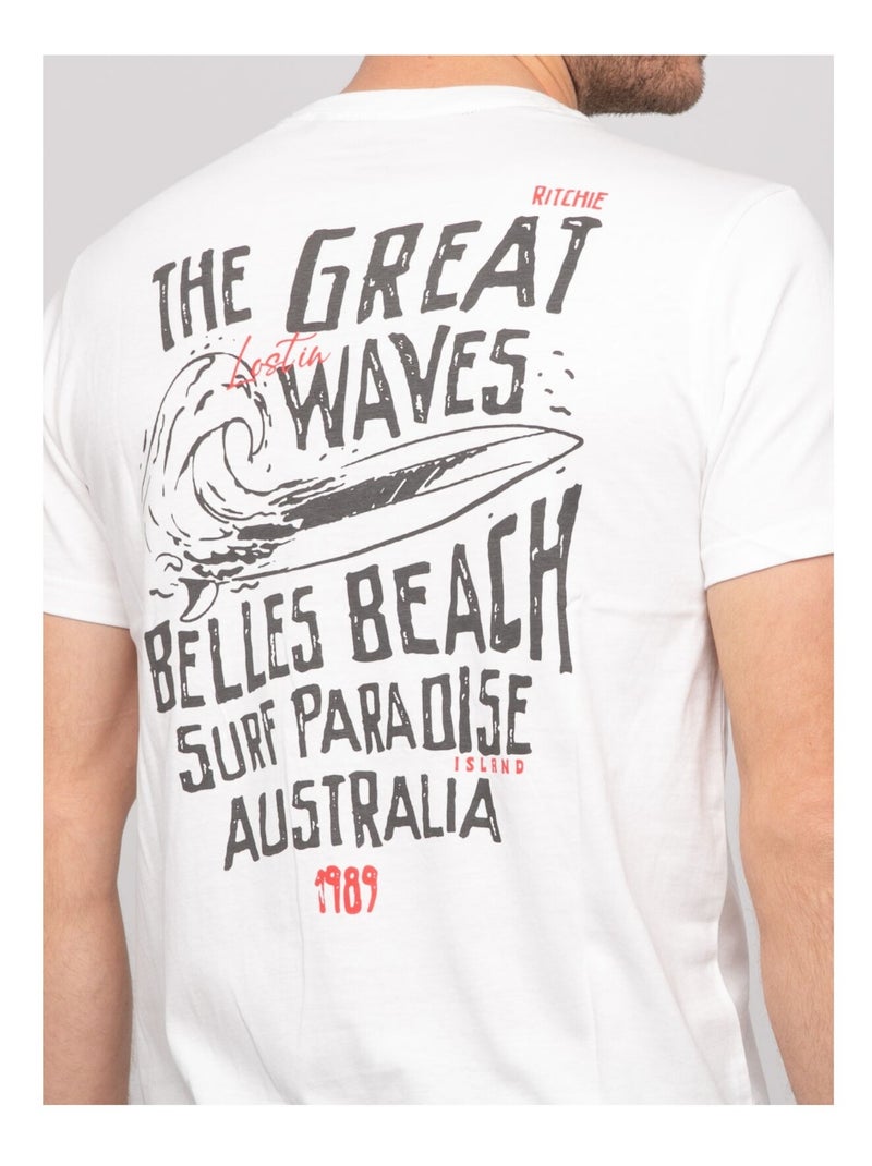 Camiseta de algodón con motivos NARNAGE Crudo - Kiabi
