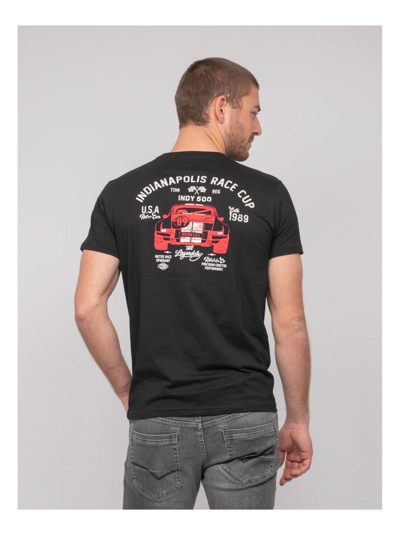 Camiseta de algodón con motivos NEROLMA Negro - Kiabi