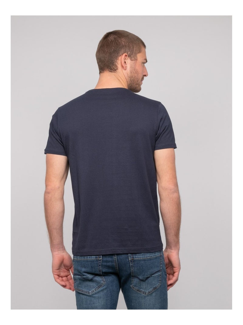 Camiseta de algodón con motivos NOLOUP Azul marino - Kiabi
