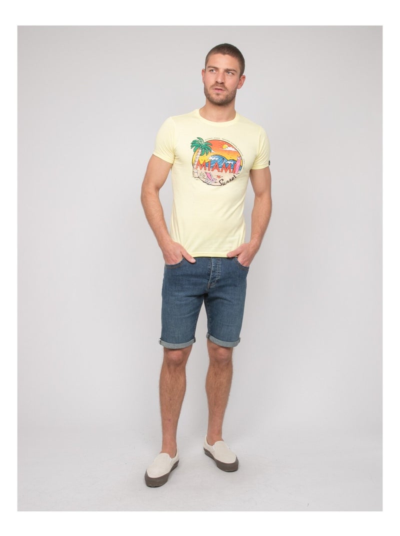Camiseta de algodón con motivos NOPICALE Amarillo - Kiabi
