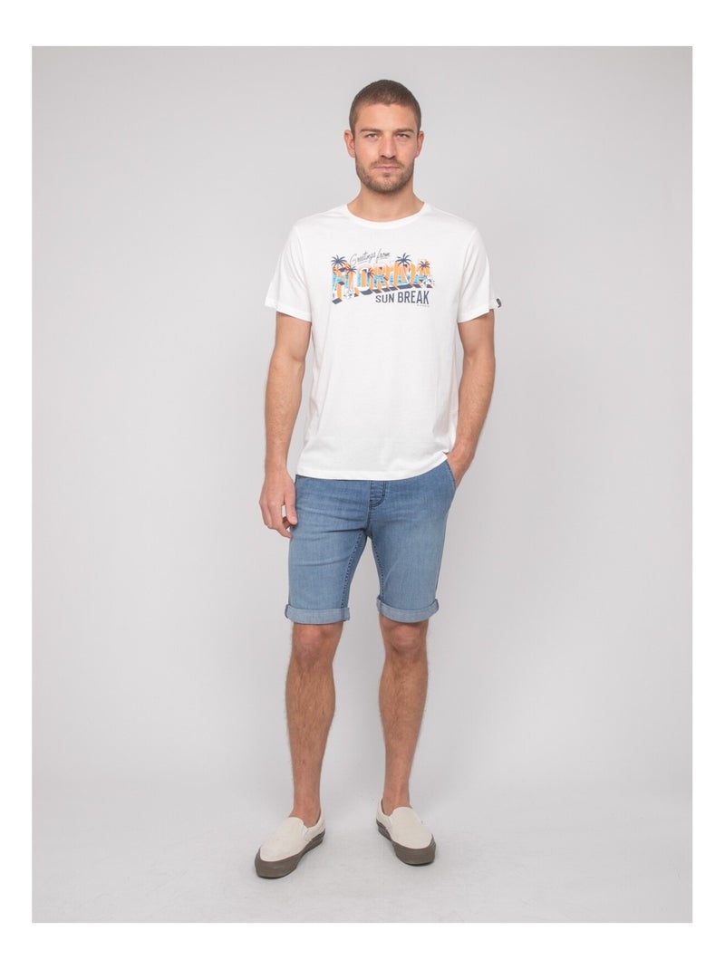 Camiseta de algodón con motivos NOURITO Crudo - Kiabi