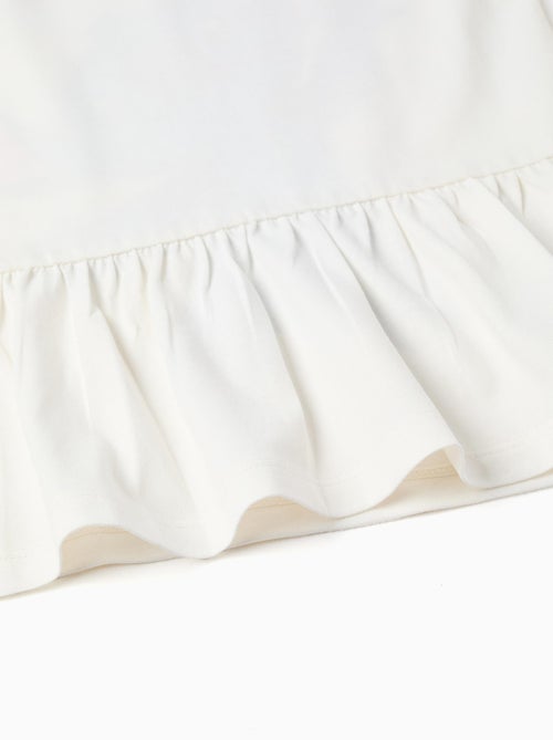 Camiseta de algodón con stitch y volantes stitch - Kiabi