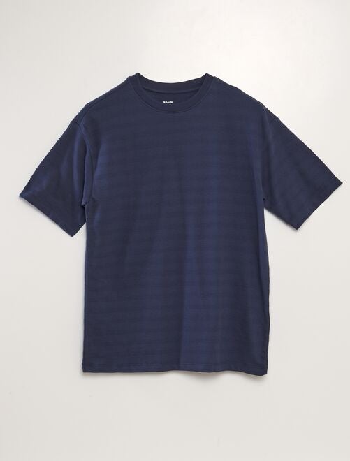 Camiseta de algodón con textura - Kiabi