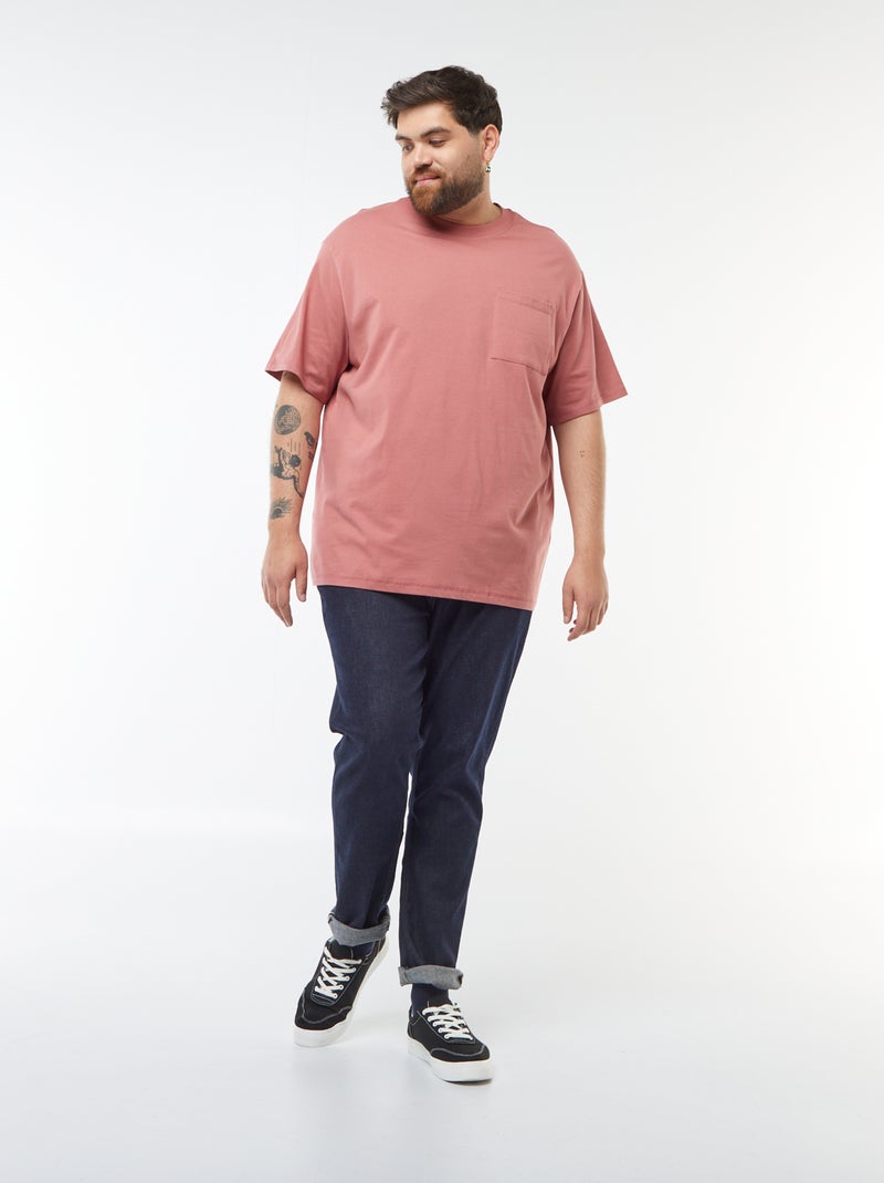 Camiseta de algodón confort fit ROSA - Kiabi