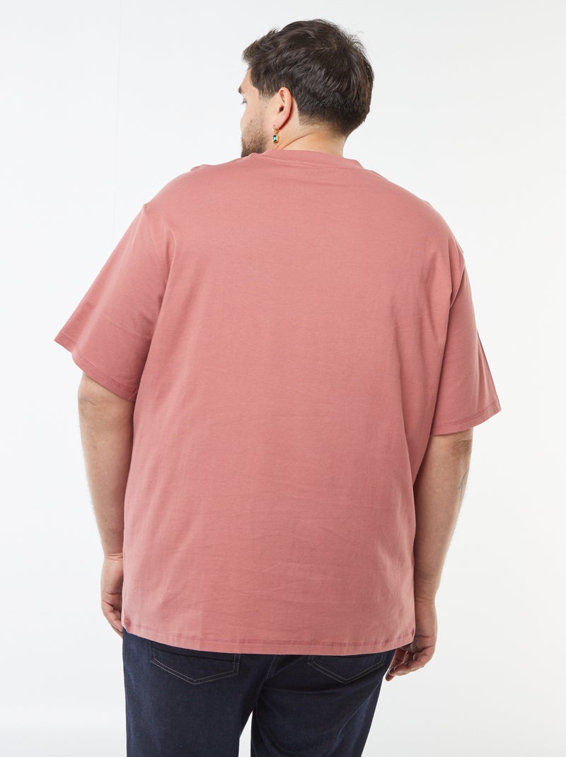 Camiseta de algodón confort fit ROSA - Kiabi