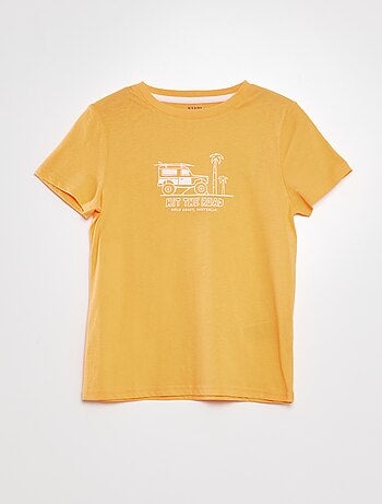 Camiseta básica de punto lisa - naranja - Kiabi - 2.00€