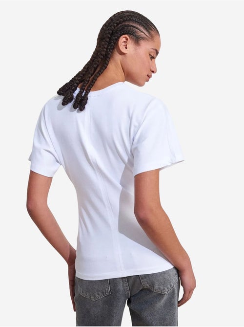Camiseta de algodón de cuello redondo para mujer dilvin - Kiabi