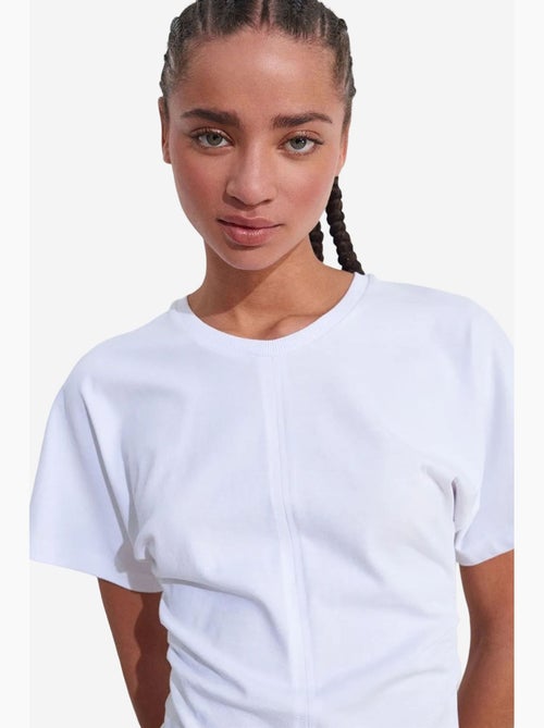 Camiseta de algodón de cuello redondo para mujer dilvin - Kiabi
