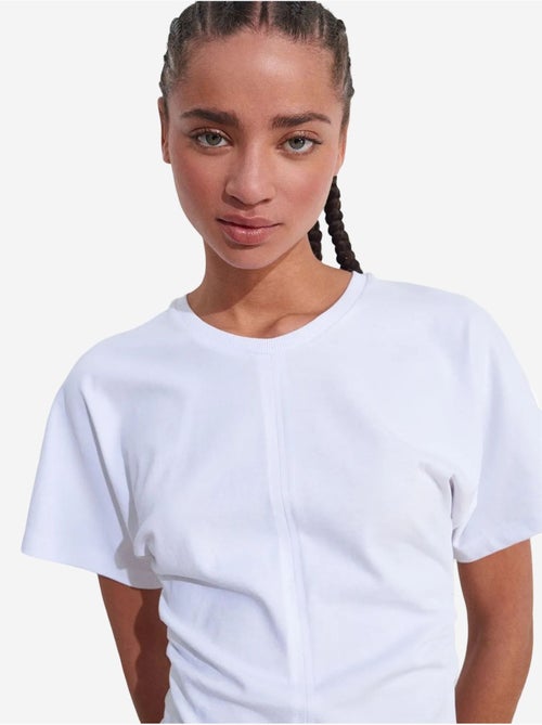 Camiseta de algodón de cuello redondo para mujer dilvin - Kiabi