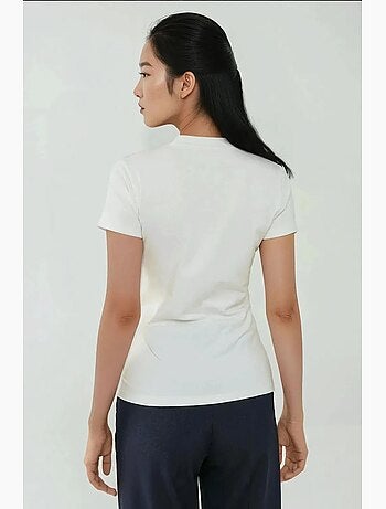 Camiseta de algodón de cuello redondo y corte regular hiccup
