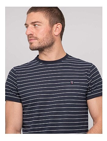 Camiseta de algodón de finas rayas marineras NANOROUL