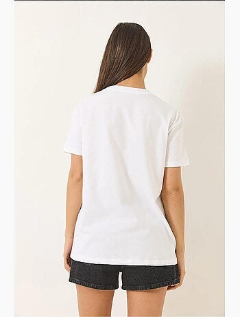 Camiseta de algodón de manga corta con accesorios lucci