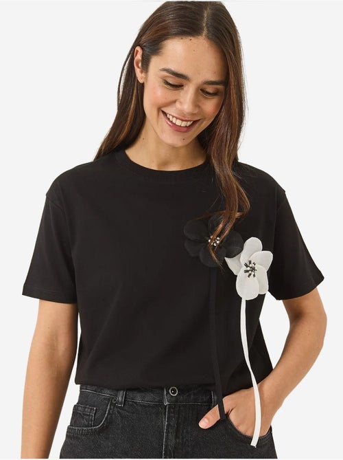 Camiseta de algodón de manga corta con accesorios lucci - Kiabi