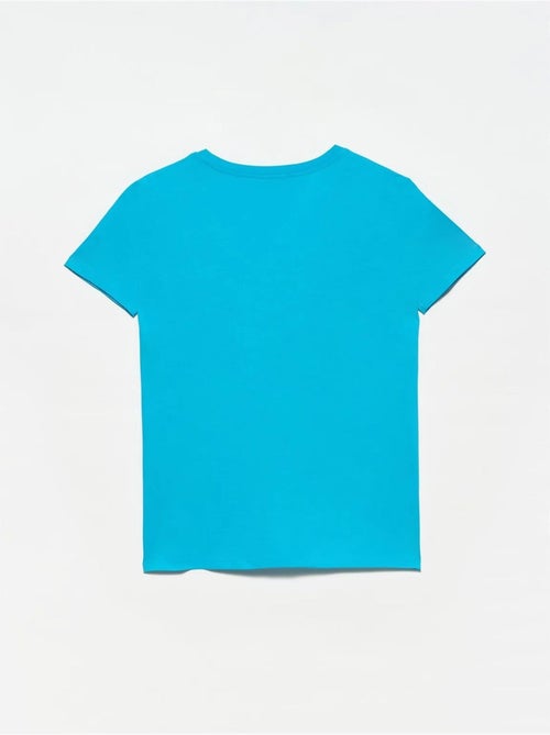 Camiseta de algodón de mujer con cuello en v dilvin - Kiabi