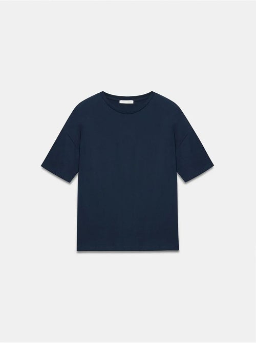 Camiseta de algodón de mujer con cuello redondo dilvin - Kiabi Camiseta de algodón de mujer con cuello redondo dilvin - Kiabi