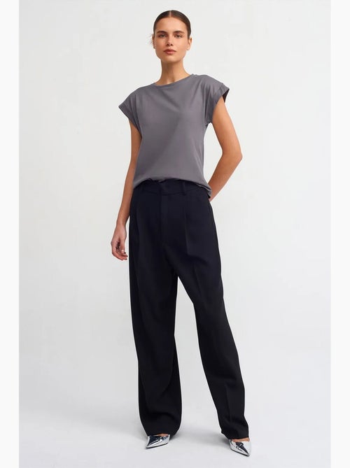 Camiseta de algodón de mujer con cuello redondo dilvin - Kiabi