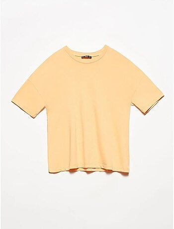 Camiseta de algodón de mujer con cuello redondo dilvin