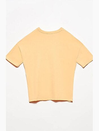 Camiseta de algodón de mujer con cuello redondo dilvin