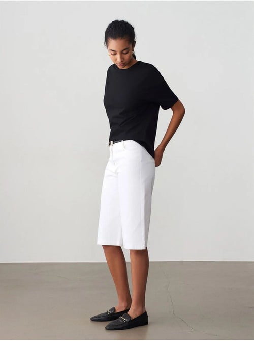 Camiseta de algodón de mujer con cuello redondo dilvin - Kiabi