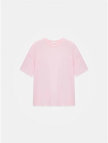 Camiseta de algodón de mujer con cuello redondo dilvin