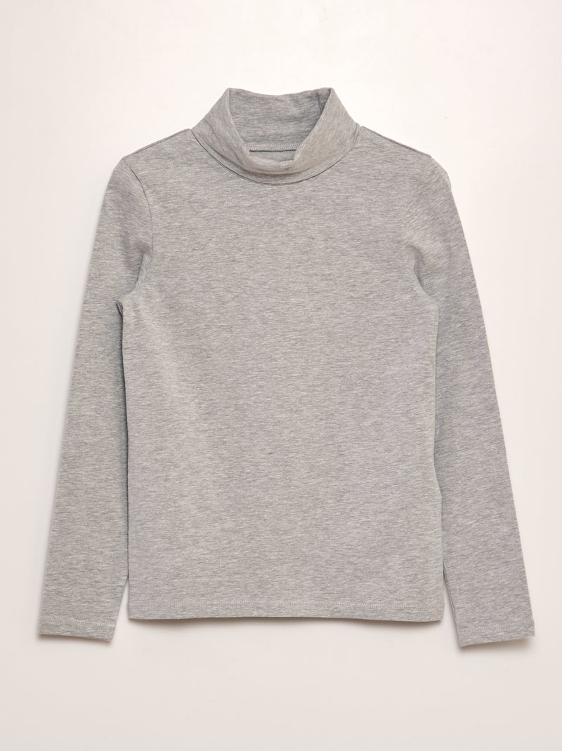 Camiseta de algodón elástico GRIS - Kiabi